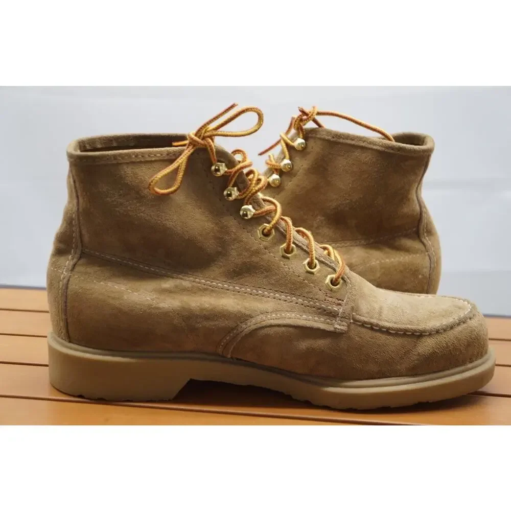 RARE VTG WOLVERINE SUEDE PIGSKIN Soft toe BOOT Sz 8.5(EEE) Wide